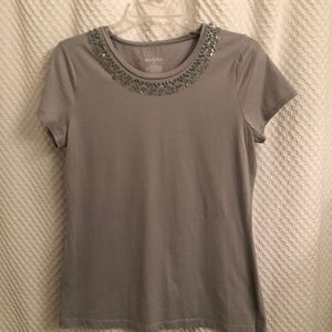 Women short sleeve gray tee size M